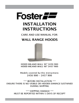 Foster MILANO WALL 36” Installation Instructions Manual