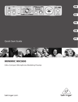 Behringer Minimic Mic800 Guide de démarrage rapide