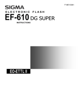 Sigma EF-610 DG SUPER - Instructions Manual