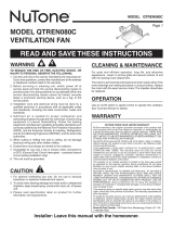 NuTone QTREN080C Instructions Manual