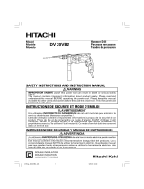 Hitachi DV 20VB2 Safety & Instruction Manual