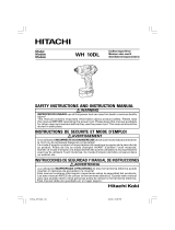 Hitachi WH10DL - 10.8V Cordless Lithium Ion Micro Impact Driver Safety And Instruction Manual
