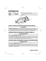 Hitachi C 7WDM Safety And Instruction Manual
