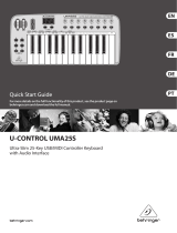 Behringer U-CONTROL UMA S UMA25S Guide de démarrage rapide