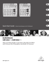 Behringer EURORACK UB1002FX Guide de démarrage rapide