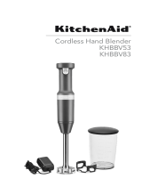 KitchenAid Cordless Hand Blender KHBBV53/KHBBV83 Manuel utilisateur