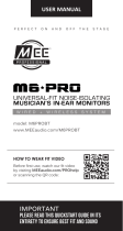 MEE M6 PRO Universal-Fit Noise-Isolating Musician’s In-Ear Monitors M6PROBT Manuel utilisateur