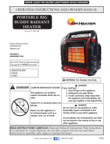 Mr Heater Portable Big Buddy Radiant Heater MH18B Manuel utilisateur