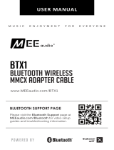 Mee Audio BTX1 Bluetooth Wireless Mmcx Adapter Cable Manuel utilisateur