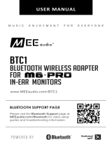 Mee Audio BTC1 Bluetooth Wireless Adapter For M6 PRO In-Ear Monitors Manuel utilisateur