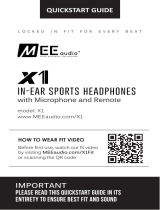 Mee Audio X1 In-Ear Sports Headphones Manuel utilisateur
