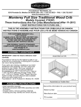 Uncategorized Monterey Full Size Traditional Wood Crib #F10391 Manuel utilisateur
