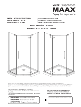 MAAX 136315-900-084-000 Link Neo-angle Pivot Shower Door 38 x 38 x 75 in. 8 mm Guide d'installation