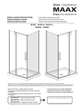 MAAX 136330-900-084-000 Link Rectangular Pivot Shower Door 42 x 34 x 75 in. 8 mm Guide d'installation