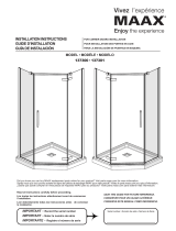 MAAX 137300-900-084-000 Hana Neo-angle Pivot Shower Door 38 x 38 x 75 in. 8 mm Guide d'installation