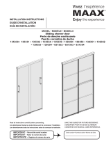 MAAX 139350-900-084-000 Incognito 70 Sliding Shower Door 56-59 x 70 ½ in. 6 mm Guide d'installation