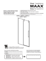 MAAX 135875-900-084-000 Nebula Sliding Shower Door 56 ½-58 ½ x 78 ¾ in. 8 mm Guide d'installation