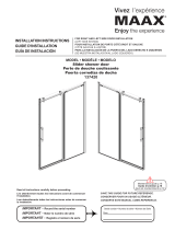 MAAX 137420-900-084-000 Odyssey SC Sliding Shower Door 57-59 ½ x 78in. 8mm Guide d'installation