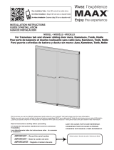 MAAX 135671-900-084-000 Aura Sliding Shower Door 43-47 x 71 in. 8 mm Guide d'installation