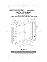 MAAX 136302-970-084-000 Decor Plus Sliding Tub Door 54 ¾-56 ¾ x 56 in. Guide d'installation