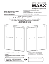 MAAX 136271-900-084-000 Duel Sliding Shower Door 44-47 x 70 ½-74 in. 8 mm Guide d'installation