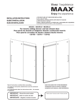 MAAX 138760-900-084-000 Inverto Sliding Tub Door 56-59 x 55 ½-59 in. 8mm Guide d'installation