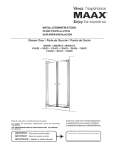 MAAX 136454-900-084-000 Kleara 2-panel Pivot Shower Door 45 ½-48 ½ x 69 in. 6 mm Guide d'installation