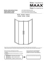 MAAX 137442-900-084-000 Radia Neo-angle Sliding Shower Door 40 x 40 x 71 ½ in. 6 mm Guide d'installation