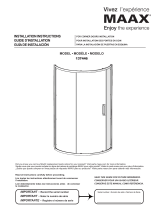 MAAX 137446-900-084-000 Radia Round Sliding Shower Door 36 x 36 x 71 ½ in. 6 mm Guide d'installation
