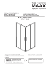 MAAX 137448-900-084-000 Radia Square Sliding Shower Door 36 x 36 x 71 ½ in. 6 mm Guide d'installation