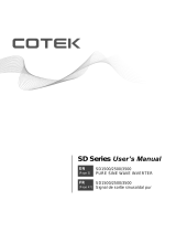 Cotek SD1500, SD2500, SD3500 Manuel utilisateur