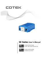 Cotek SE200, SE350, SE400 Manuel utilisateur