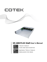 Cotek SR-1600 (Shelf) Manuel utilisateur