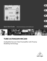 Behringer TUBE ULTRAGAIN MIC200 Guide de démarrage rapide