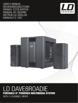 LD Systems DAVE 8 Roadie 2.1 Split PA System 700W Le manuel du propriétaire
