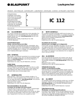 Blaupunkt IC 112 Le manuel du propriétaire