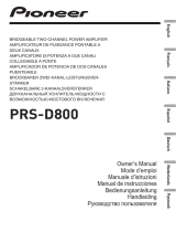 Pioneer PRS-D800 Le manuel du propriétaire