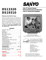 Sanyo DS13320, DS19310 Manuel utilisateur