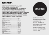 Sharp CS-2640 Le manuel du propriétaire