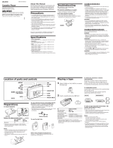 Sony WM-EX372 Le manuel du propriétaire