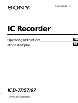 Sony ICD-67 Le manuel du propriétaire