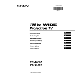 Sony KP-44PS2 Le manuel du propriétaire