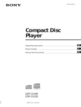 Sony CDP-CX220 Le manuel du propriétaire
