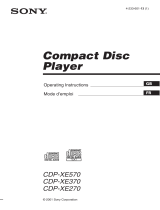Sony CDP-XE570B Le manuel du propriétaire