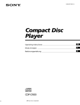 Sony CDP-D500 Manuel utilisateur