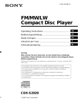 Sony CDX-S2020 Le manuel du propriétaire