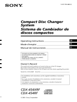Sony CDX-454XRF Le manuel du propriétaire