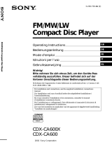 Sony CDX-CA600X Manuel utilisateur