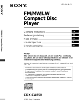 Sony cdx ca 850 Le manuel du propriétaire