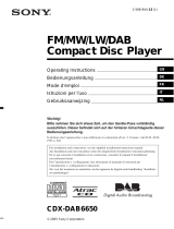 Sony CDX-DAB6650 Le manuel du propriétaire